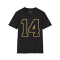 14 wordsVintage Athletic T‑Shirt — Gold Outline Jersey Tee