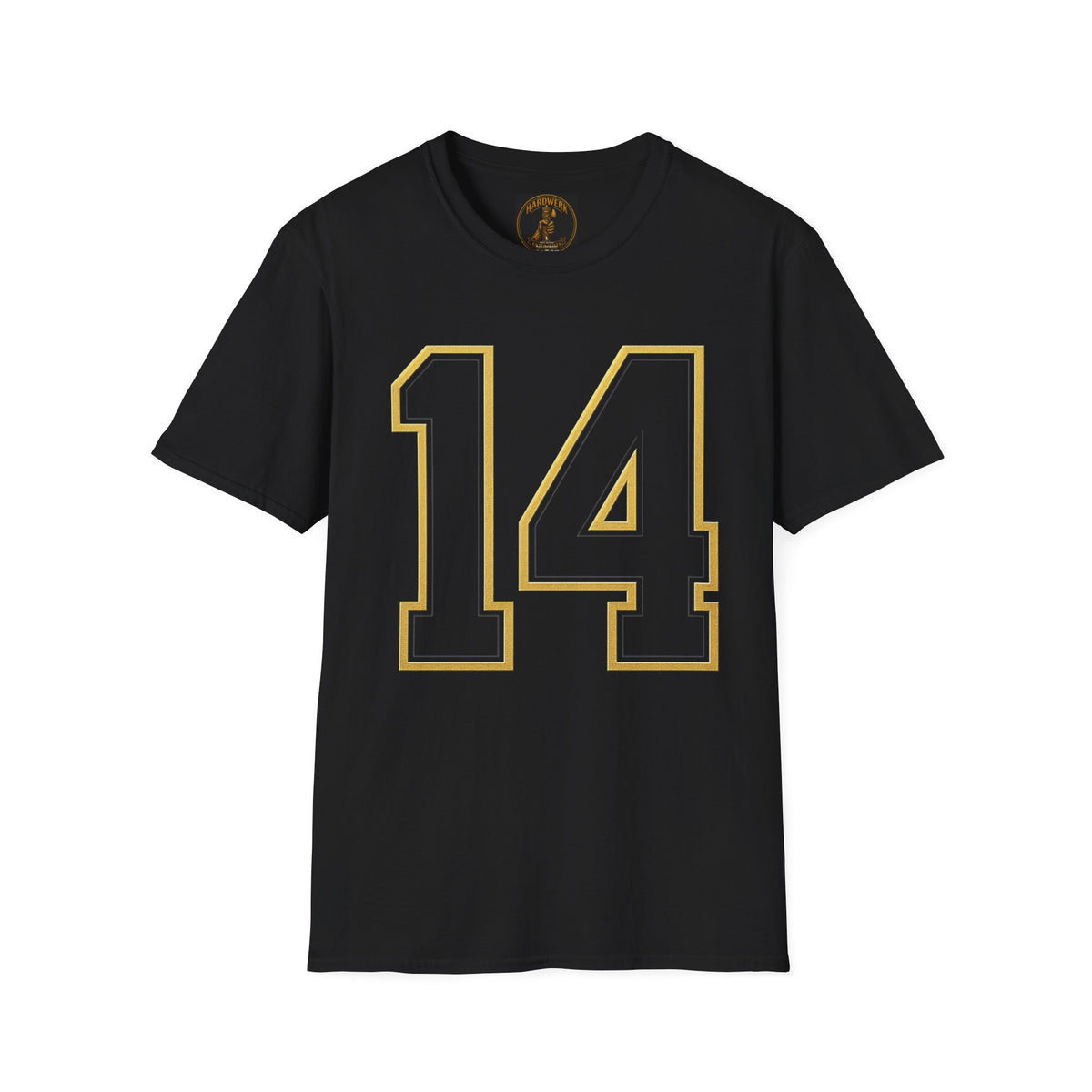 14 wordsVintage Athletic T‑Shirt — Gold Outline Jersey Tee